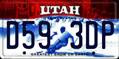 UT license plate D593DP