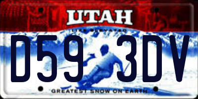 UT license plate D593DV