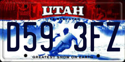 UT license plate D593FZ