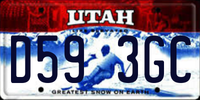 UT license plate D593GC