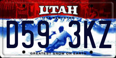 UT license plate D593KZ