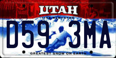 UT license plate D593MA