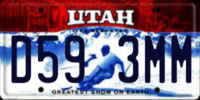 UT license plate D593MM