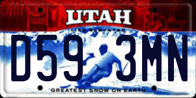UT license plate D593MN