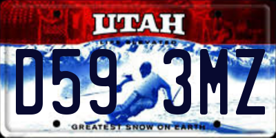 UT license plate D593MZ