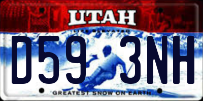 UT license plate D593NH