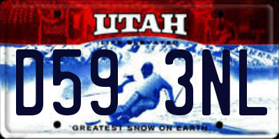 UT license plate D593NL