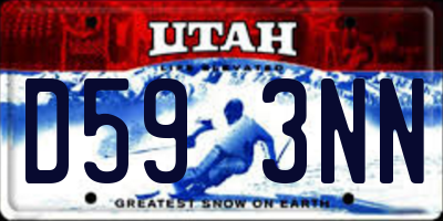 UT license plate D593NN