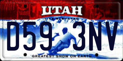 UT license plate D593NV