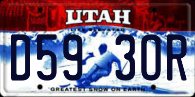 UT license plate D593OR