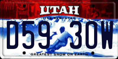 UT license plate D593OW