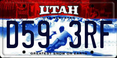 UT license plate D593RF