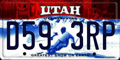 UT license plate D593RP