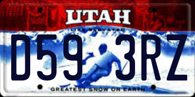 UT license plate D593RZ