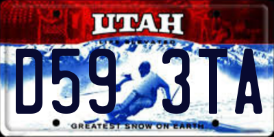 UT license plate D593TA