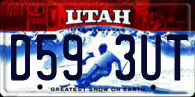 UT license plate D593UT