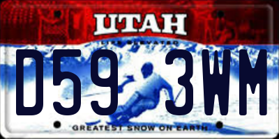 UT license plate D593WM