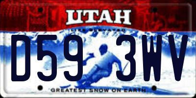 UT license plate D593WV