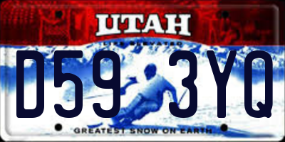 UT license plate D593YQ
