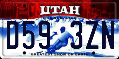 UT license plate D593ZN