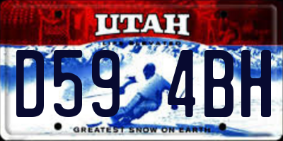 UT license plate D594BH