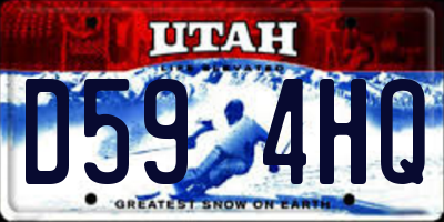 UT license plate D594HQ