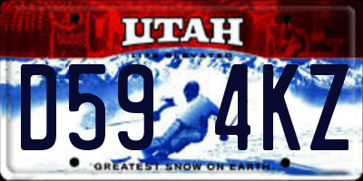 UT license plate D594KZ