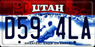 UT license plate D594LA