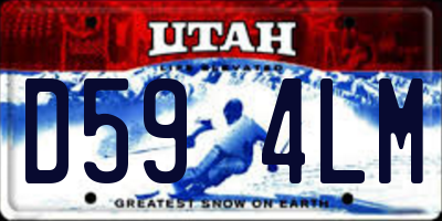 UT license plate D594LM