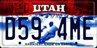 UT license plate D594ME
