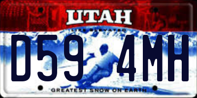 UT license plate D594MH