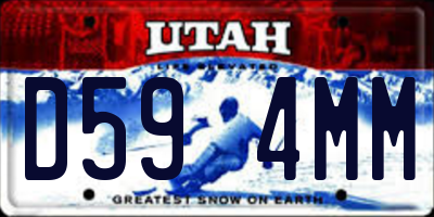 UT license plate D594MM