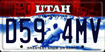 UT license plate D594MV