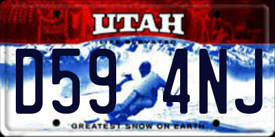 UT license plate D594NJ