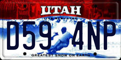 UT license plate D594NP