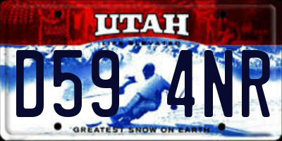 UT license plate D594NR
