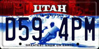 UT license plate D594PM
