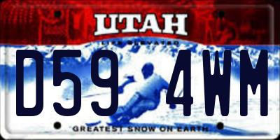 UT license plate D594WM