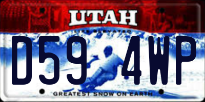 UT license plate D594WP