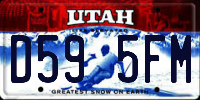 UT license plate D595FM