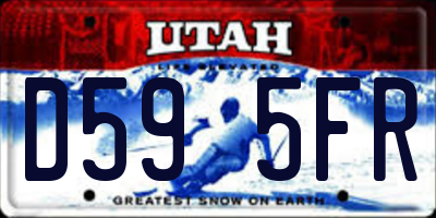 UT license plate D595FR