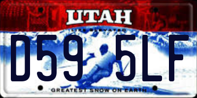 UT license plate D595LF