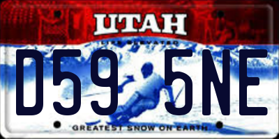 UT license plate D595NE
