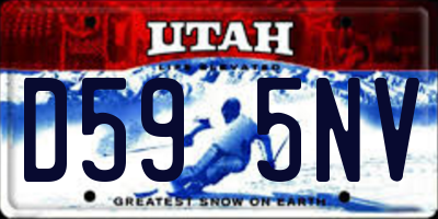UT license plate D595NV