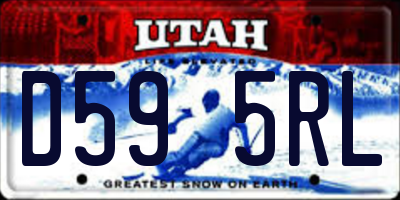 UT license plate D595RL