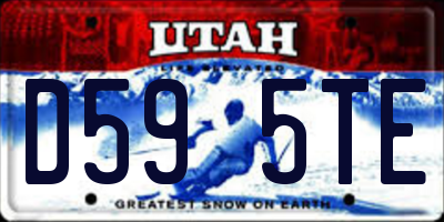 UT license plate D595TE