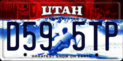 UT license plate D595TP