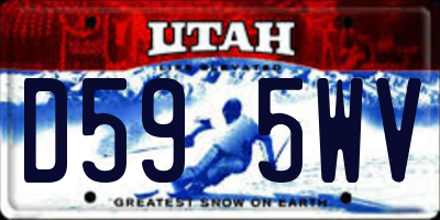 UT license plate D595WV