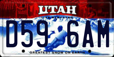 UT license plate D596AM