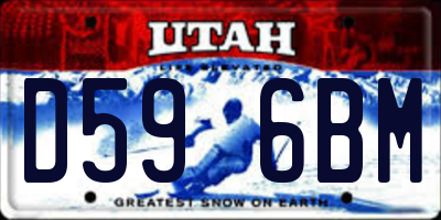 UT license plate D596BM